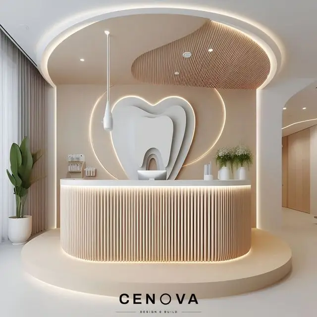 Phối cảnh 3D Quầy lễ tân — mẫu 10