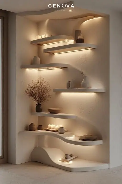 Phối cảnh 3D Kệ trưng bày — mẫu 76
